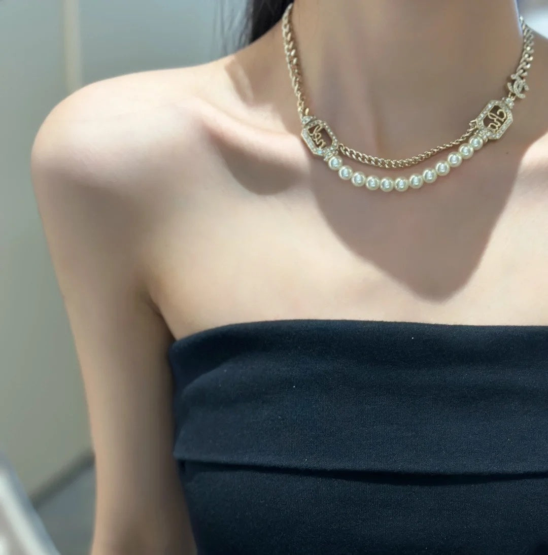 CiCi Gold Silver and Pearls Necklaces