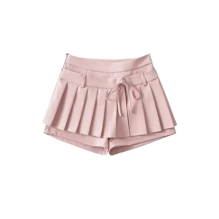 Two Piece Sets for Women Sexy Skirts Suits Short Sleeve T-shirt + Mini Pleated Shorts Skirt