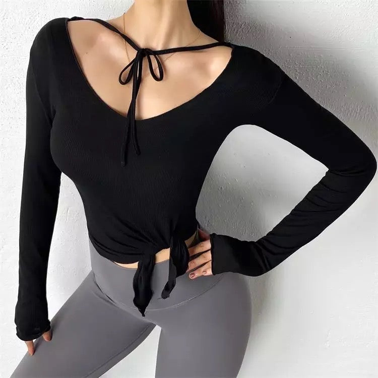 Long Sleeved slash fitness top